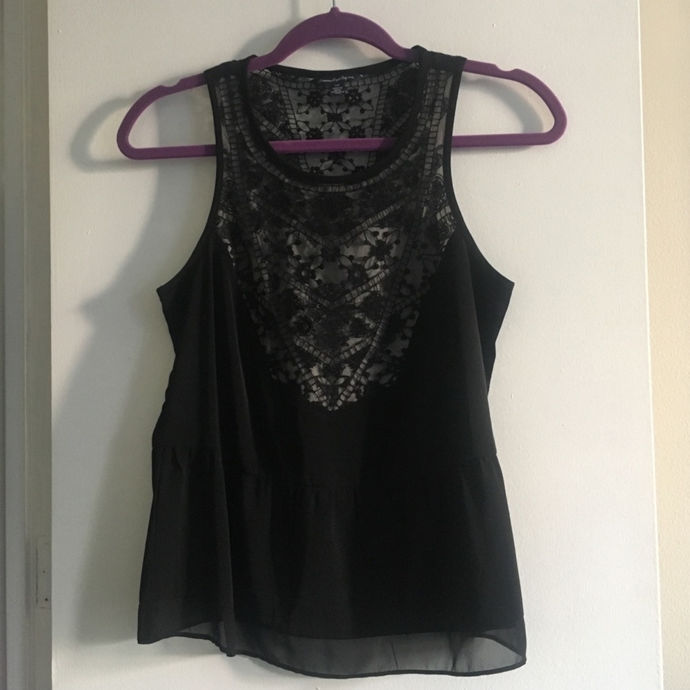 Vintage American Eagle Lace Detail Top